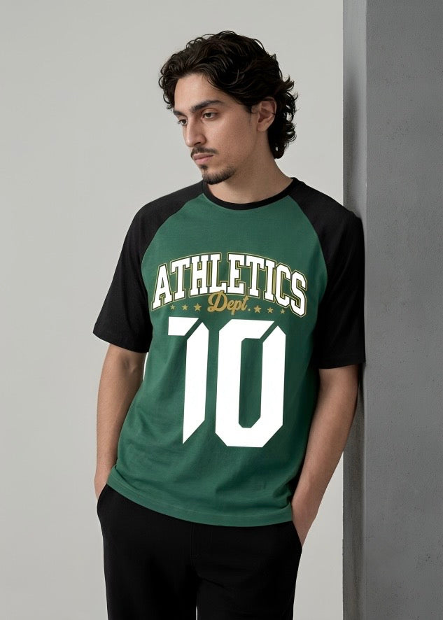 "ATHLETICS 10" RAGLAN TEE