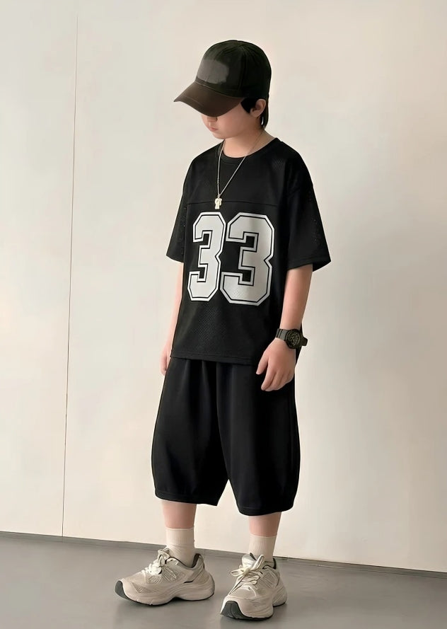 33 Baggy Black Suit Soft Cotton Jersey for Summer