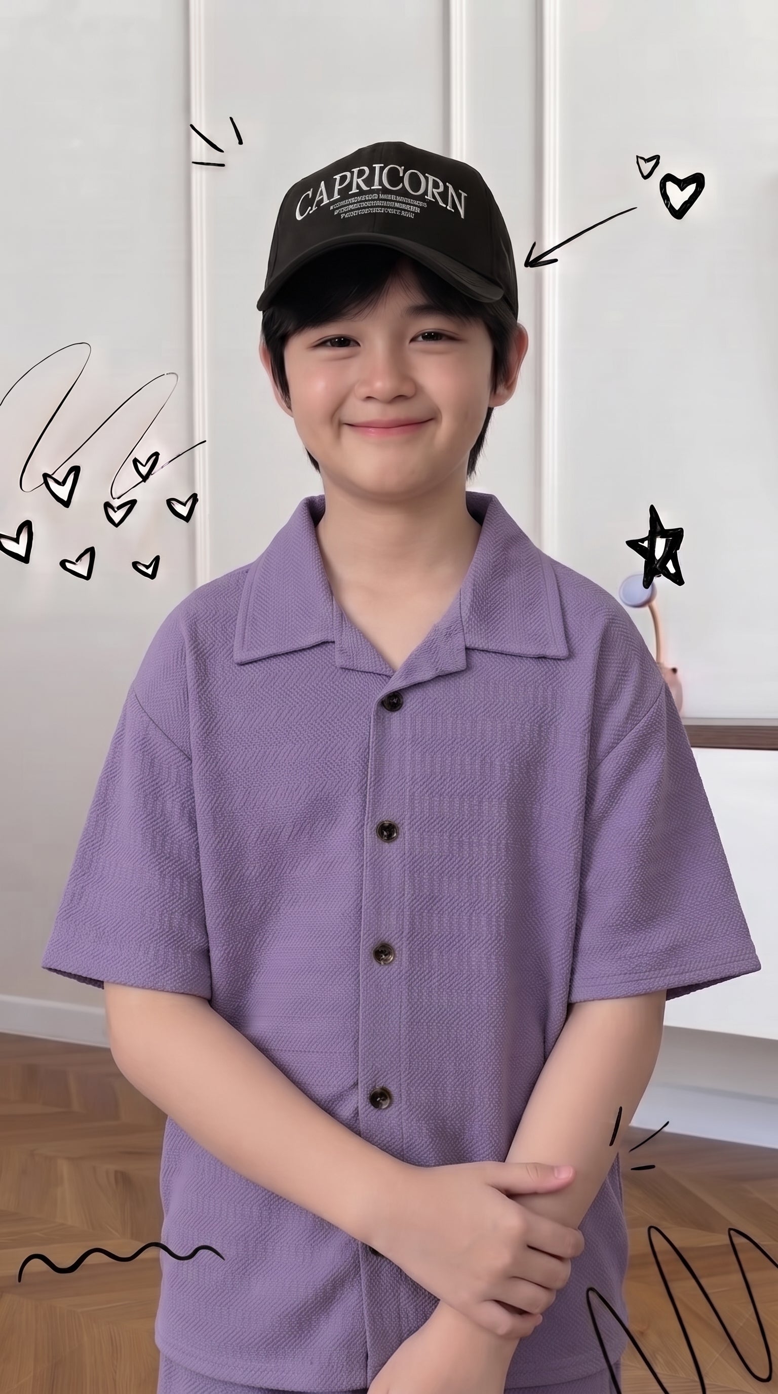 Boys Premium Jacquard Lilac Co-ord Set (Imported Fabric)