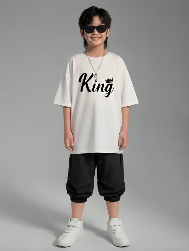 "King" Urban White 2-Piece Baggy Co-ord