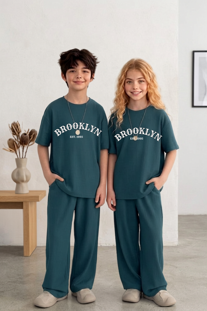 Peacock "Brooklyn" Oversized Soft Cotton Jersey Co-Ord Set