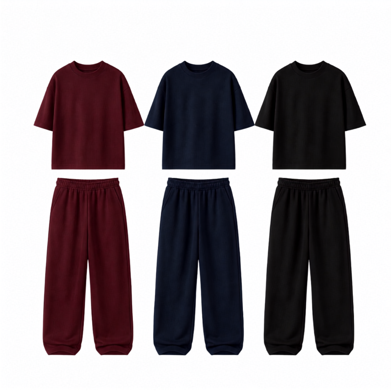 Kids Ultimate Oversized Tshirt & Baggy Trouser Combo Ultimate Baggy Tracksuits – Pack of 3