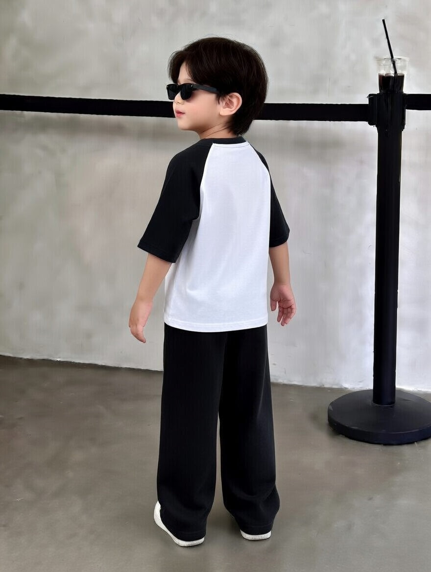 Raglan Black Baggy TrackSuit