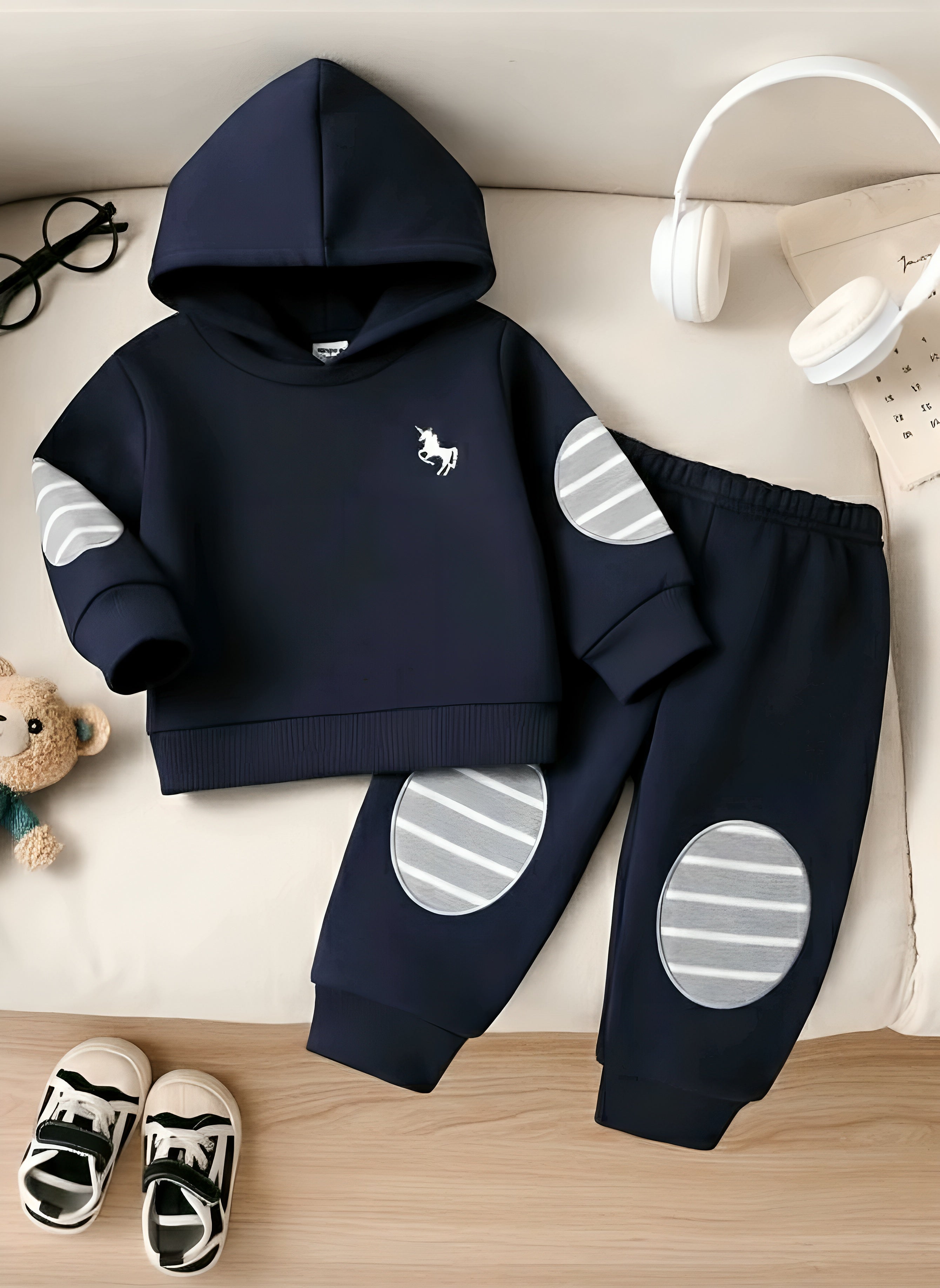 Little Horse Patch Navy Winter Tracksuit