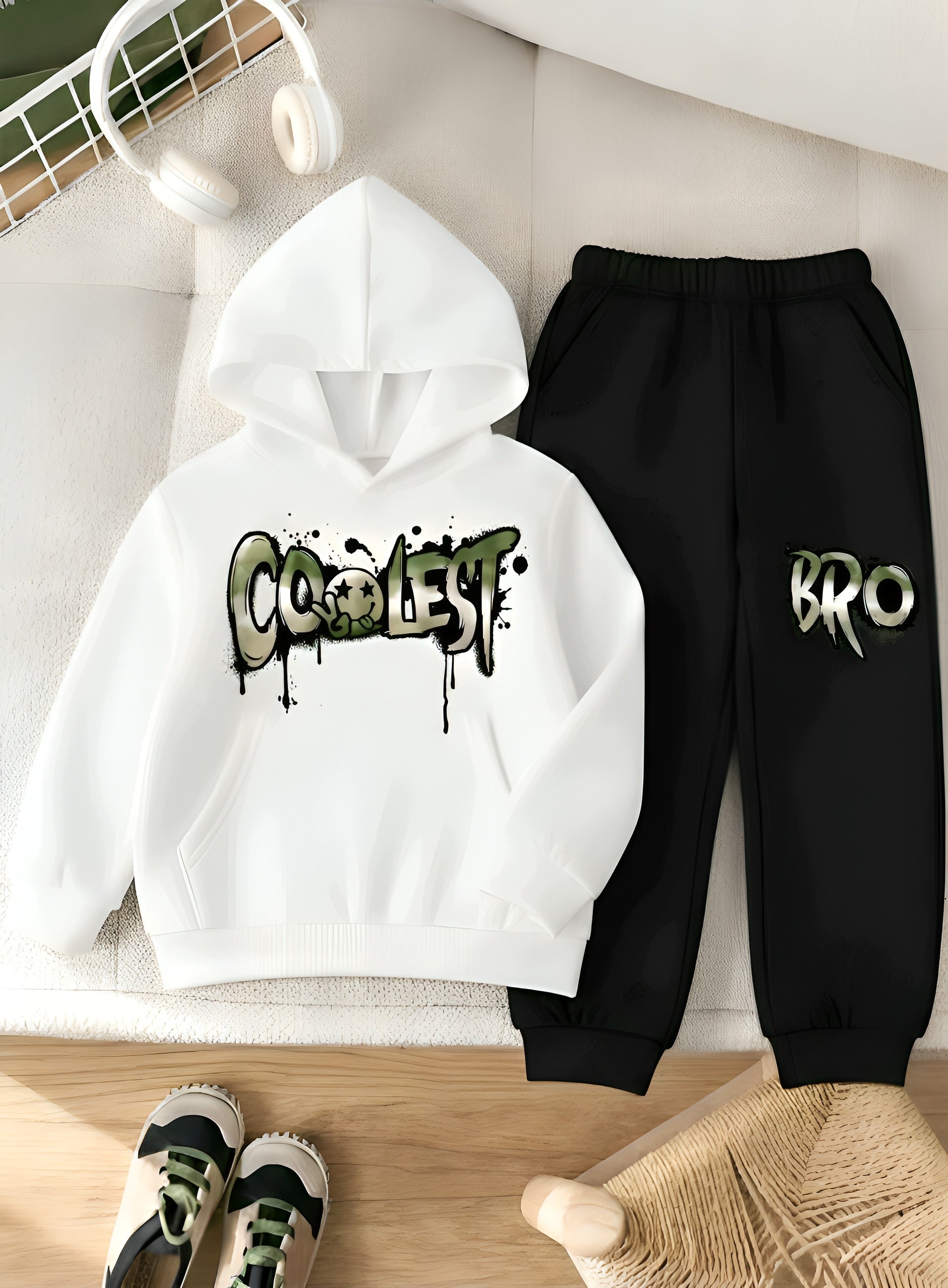 Coolest Bro White Winter Tracksuit