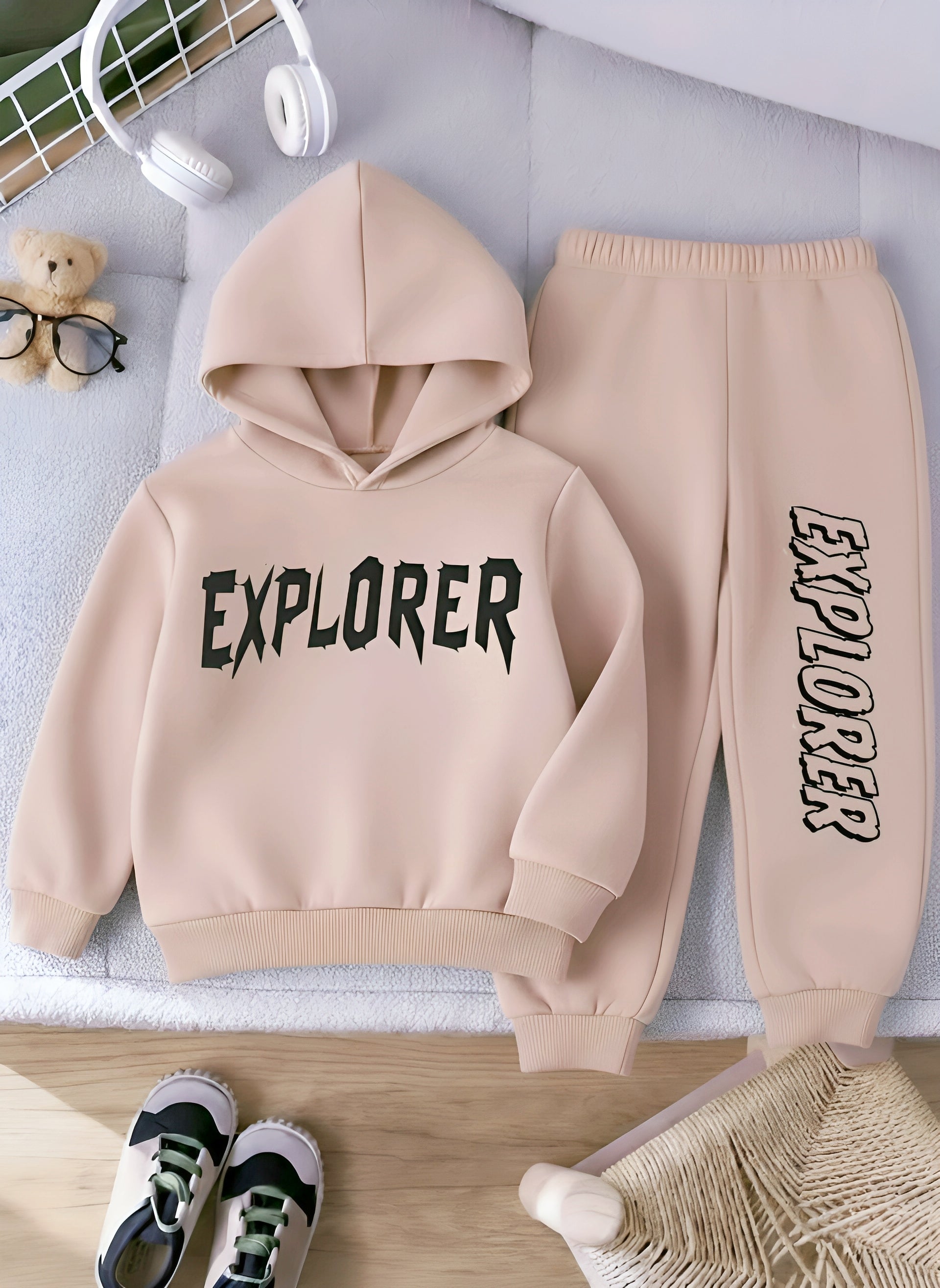 Explorer Beige Winter Tracksuit