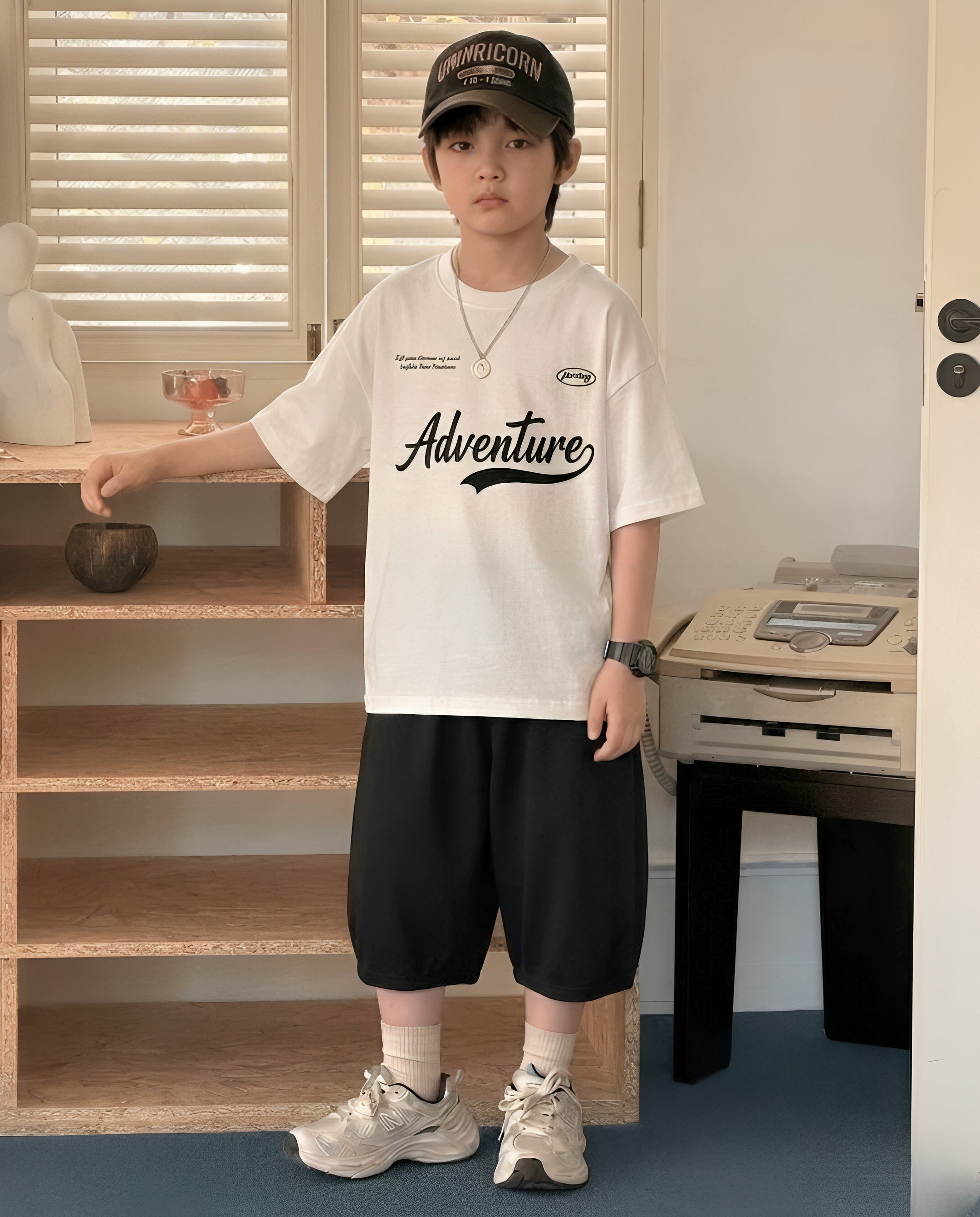 Adventure Baggy White Suit Soft Cotton Jersey for Summer