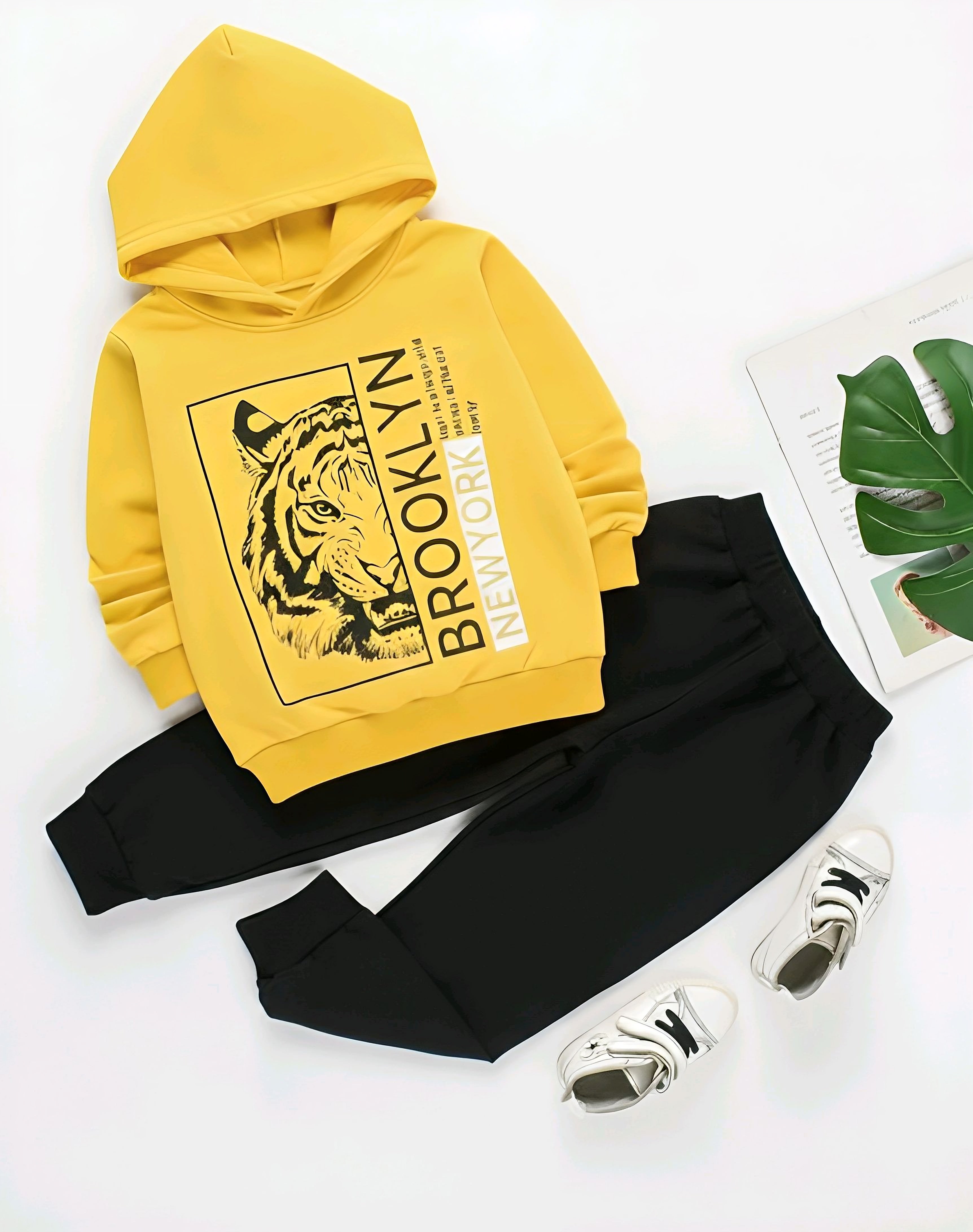 Brooklyn Print yellow Winter Tracksuit