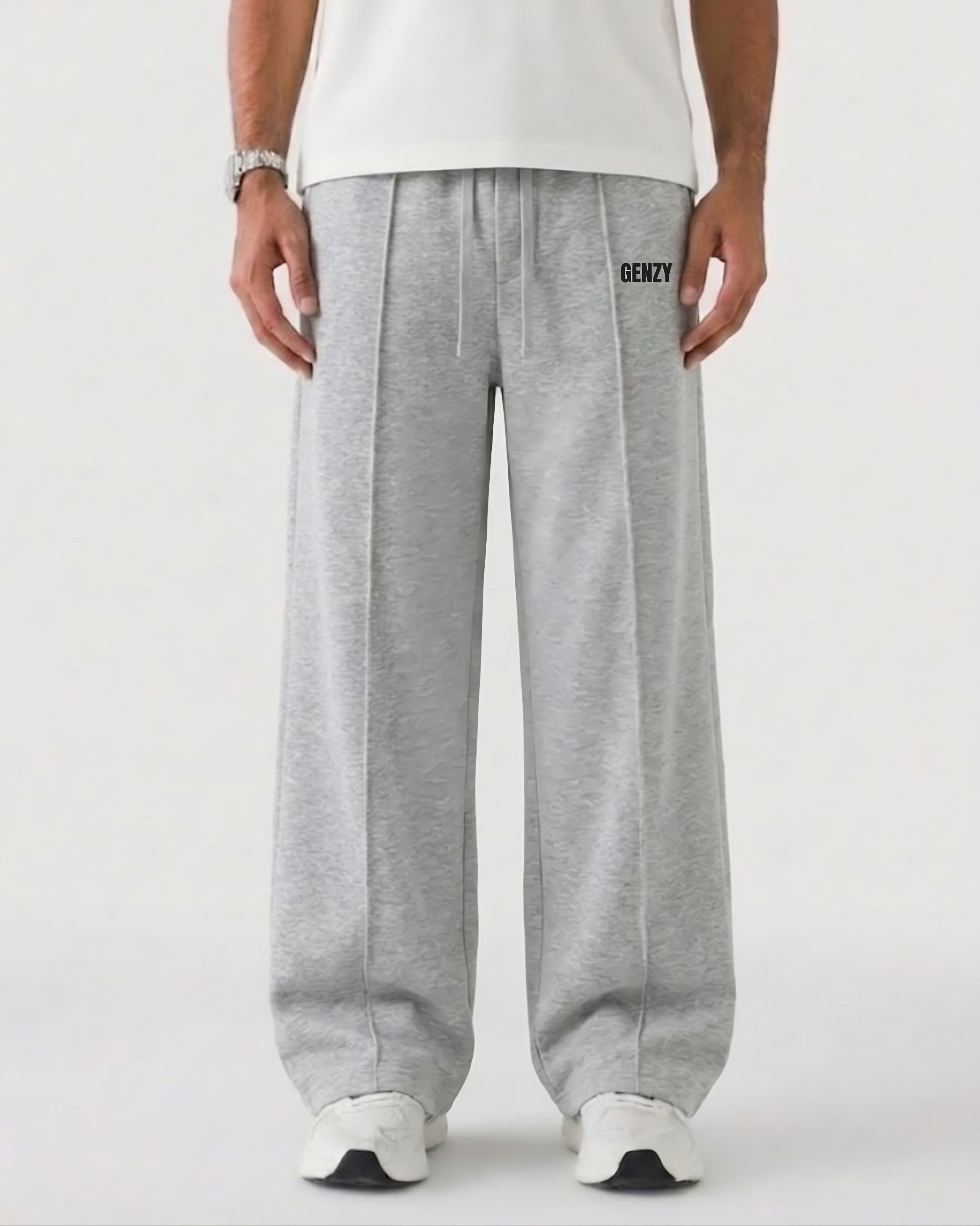 Genzy Essential Grey Baggy Trouser