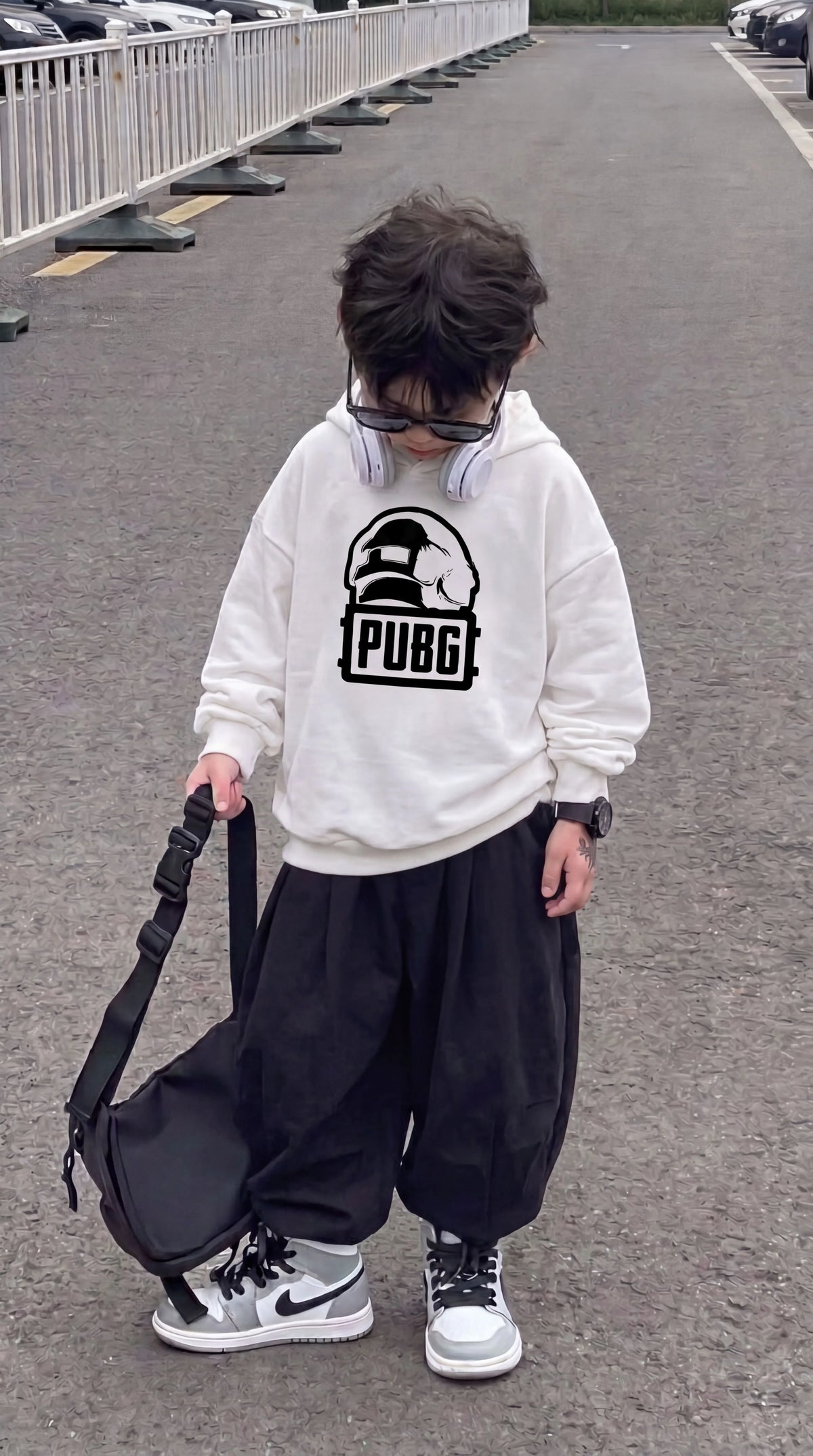 PUBG Streetwear Winter Baggy Tracksuit-White