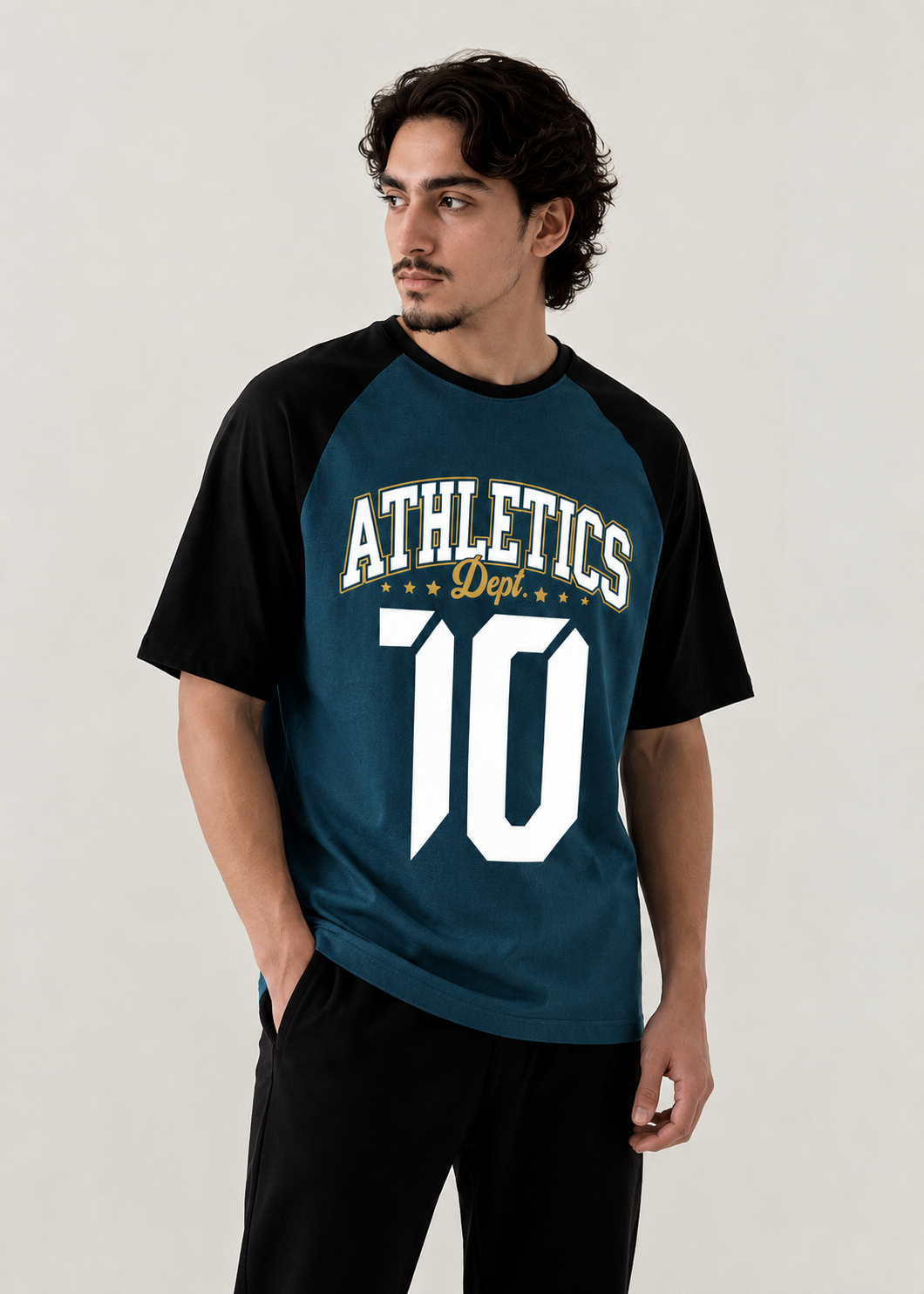 "ATHLETICS 10" RAGLAN TEE