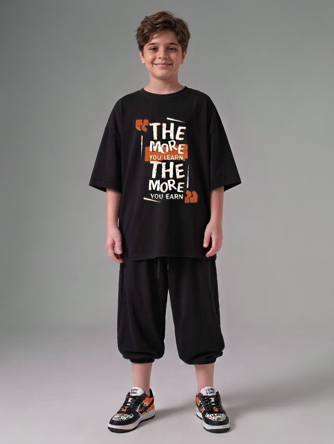 "The More" Classic Black Urban 2-Piece Co-ord