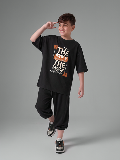 "The More" Classic Black Urban 2-Piece Co-ord