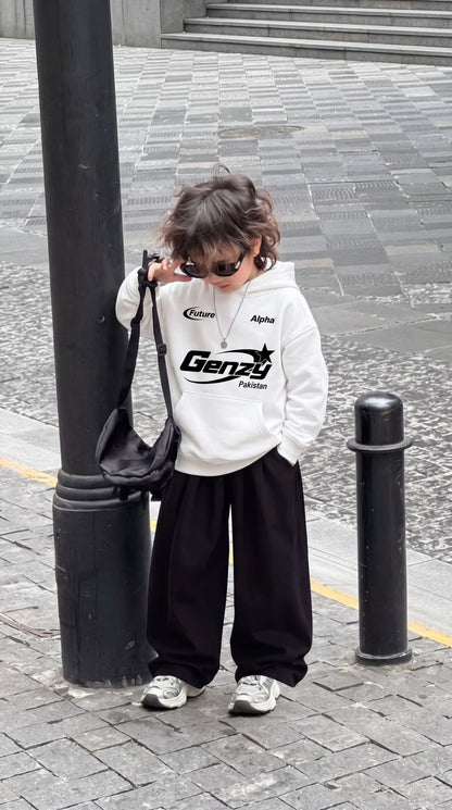 "Genzy Pakistan"- Signature Premium Winter BaggyTracksuit-White