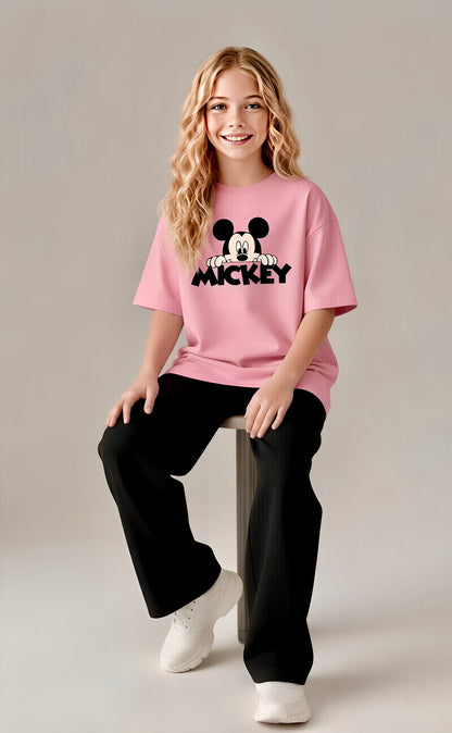 Signature Mickey "Peek-a-Boo" Co-ord Set | Oversized Tee & Baggy Trousers