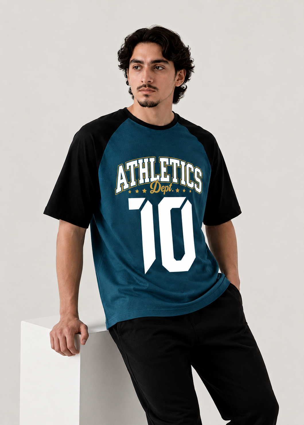 "ATHLETICS 10" RAGLAN TEE
