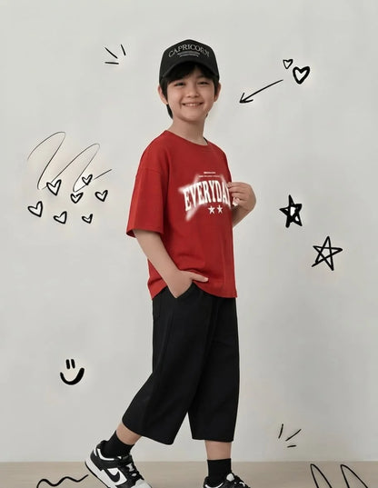 "EVERYDAYS" Premium Red Baggy Co-ord Set