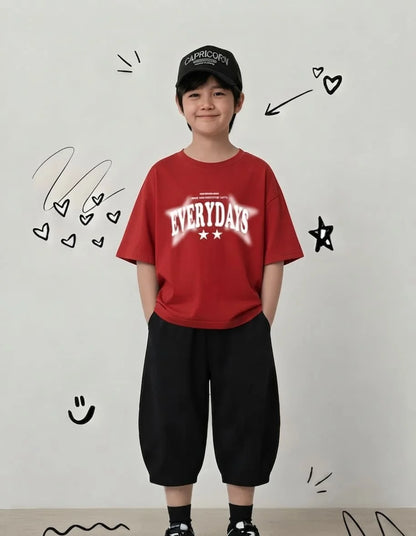"EVERYDAYS" Premium Red Baggy Co-ord Set