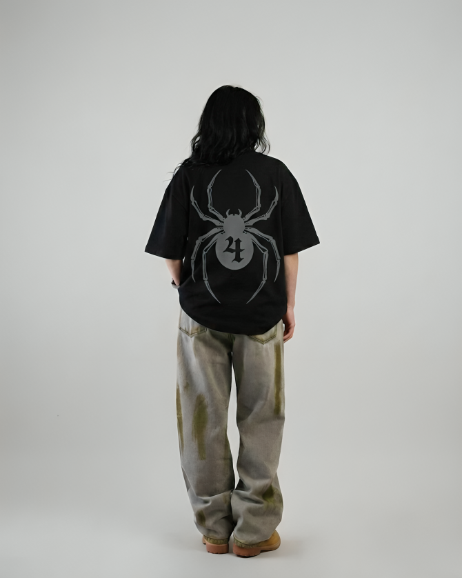 BLACK GOTHIC SPIDER T-SHIRT
