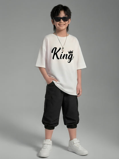 "King" Urban White 2-Piece Baggy Co-ord