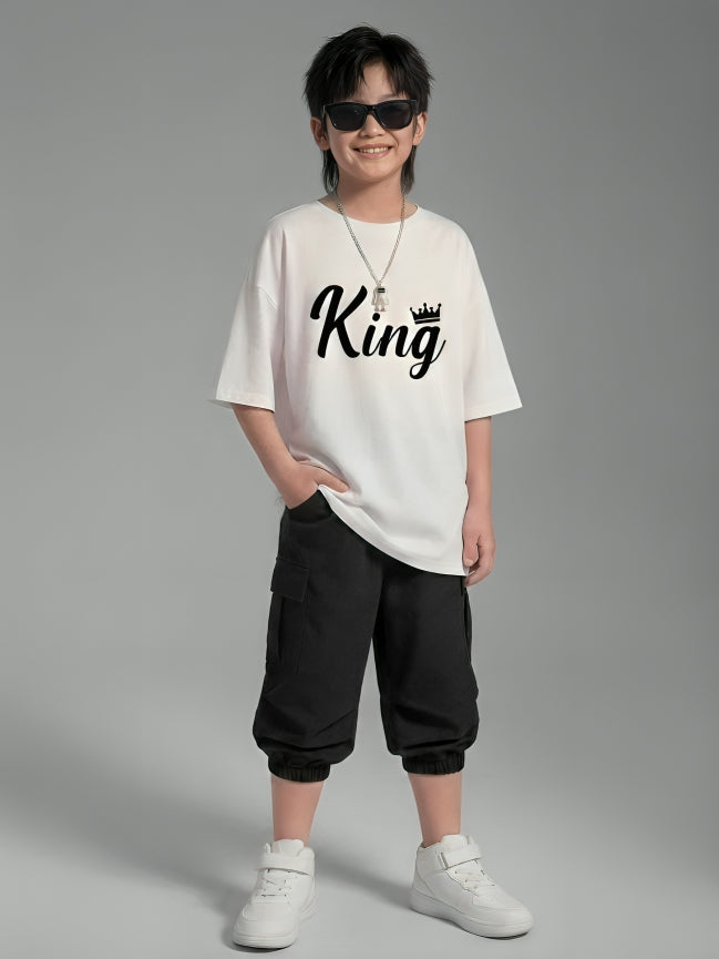 "King" Urban White 2-Piece Baggy Co-ord