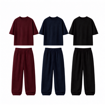Kids Ultimate Oversized Tshirt & Baggy Trouser Combo Ultimate Baggy Tracksuits – Pack of 3