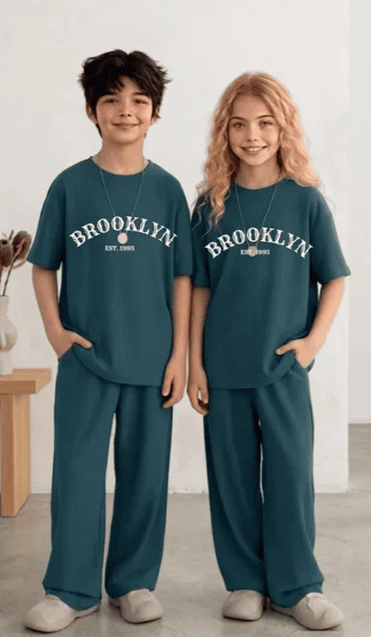 Peacock "Brooklyn" Oversized Soft Cotton Jersey Co-Ord Set