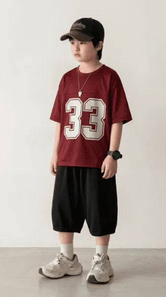 33 Baggy Red Suit Soft Cotton Jersey for Summer