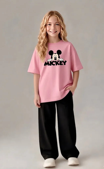 Signature Mickey "Peek-a-Boo" Co-ord Set | Oversized Tee & Baggy Trousers