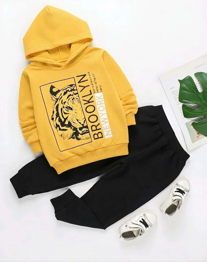 Brooklyn Print yellow Winter Tracksuit