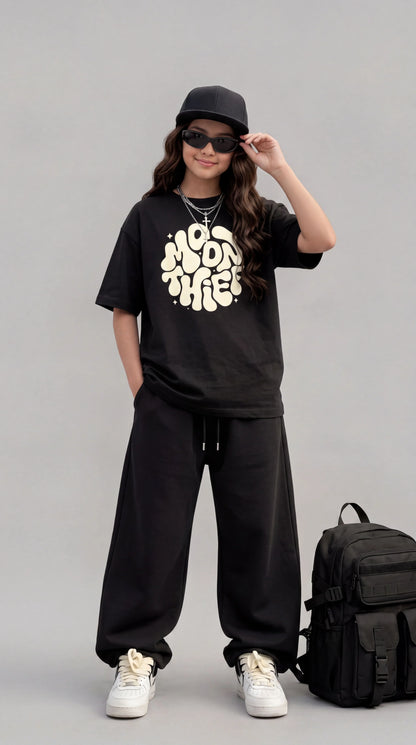 The "Moon Thief" Oversized Co-ord Set - Premium Cotton Jersey