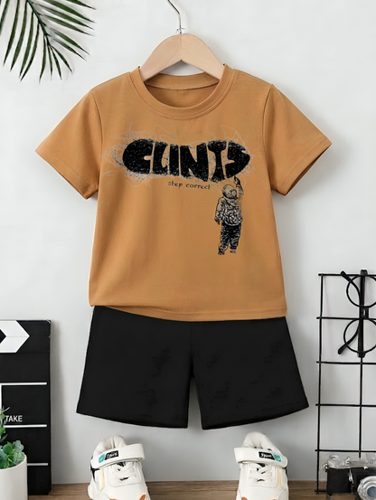 Clints Boy Camel Summer Shirt & Nicker