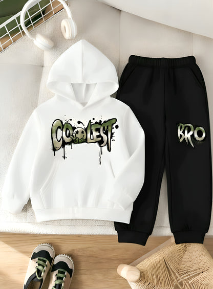 Coolest Bro White Winter Tracksuit