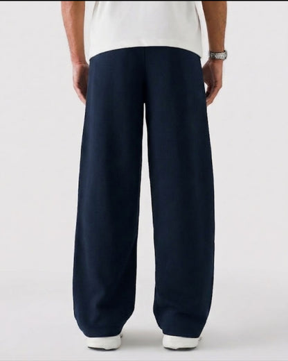 Genzy Navy Straight-Leg Baggy Trouser