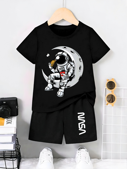 NASA Black Summer Shirt & Nicker