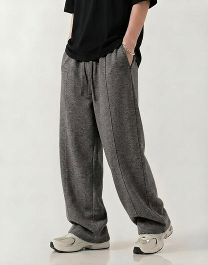 Charcoal Straight-Leg Baggy Trouser