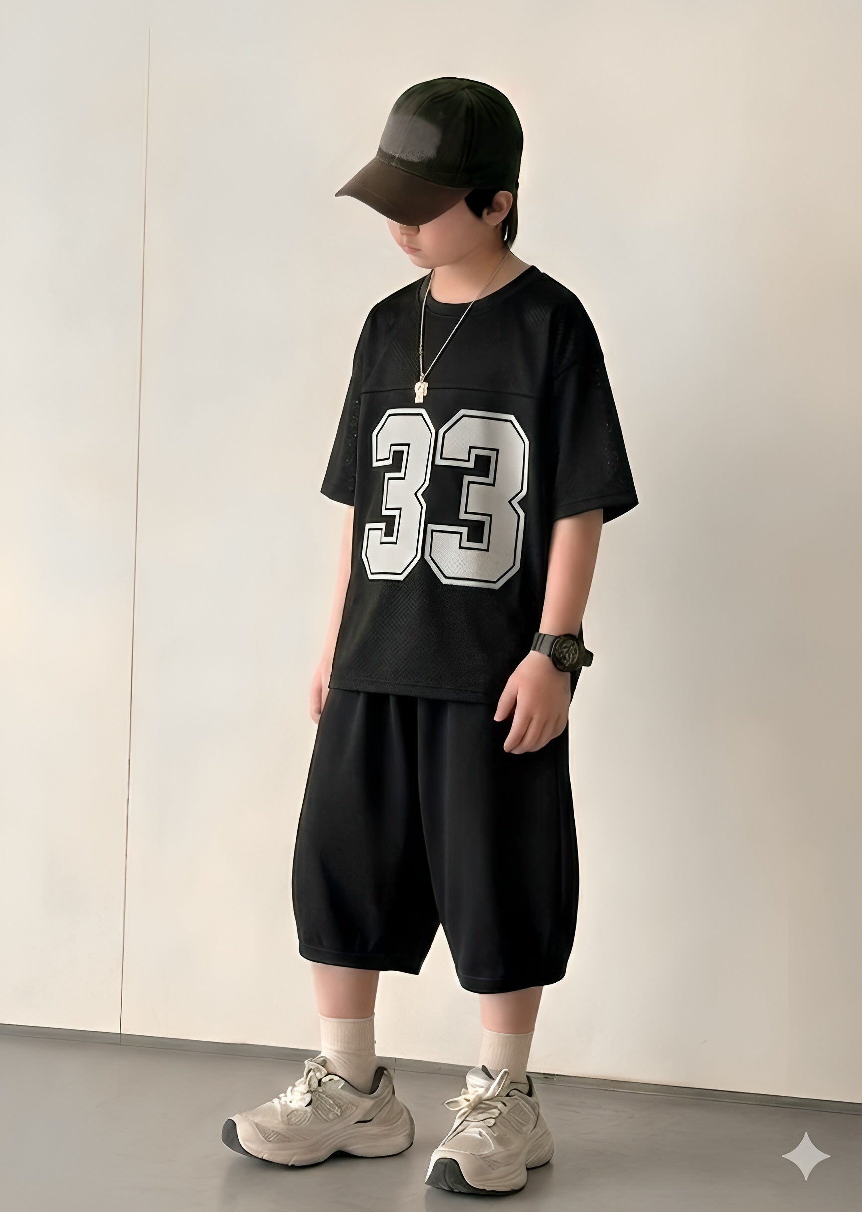 33  Baggy Black Suit Soft Cotton Jersey for Summer