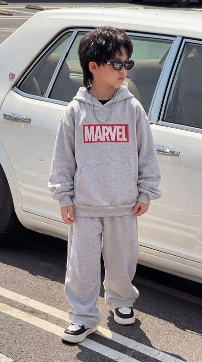 Kids "Marvel" Grey Winter Baggy Tracksuit
