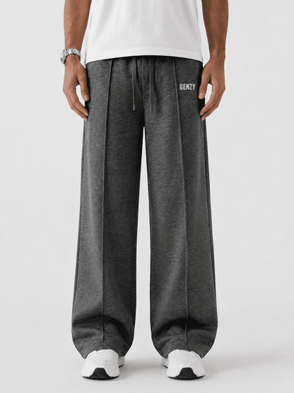 Genzy Charcoal Straight-Leg Baggy Trouser